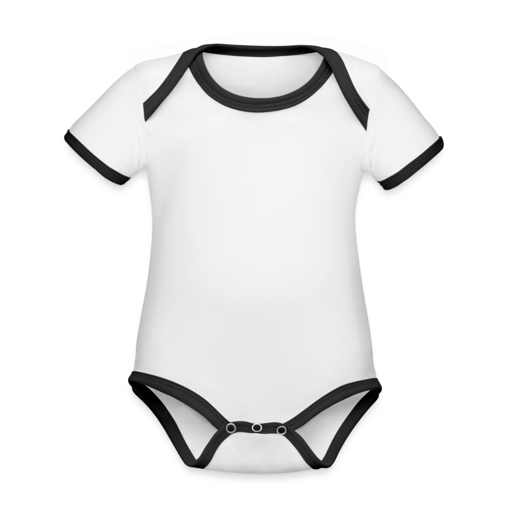 Organic Contrast Short Sleeve Baby Bodysuit
