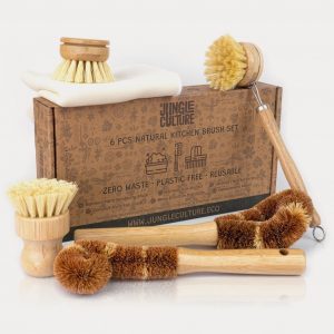 6 Piece Bamboo Dish Brush Set *Pre-Orders*