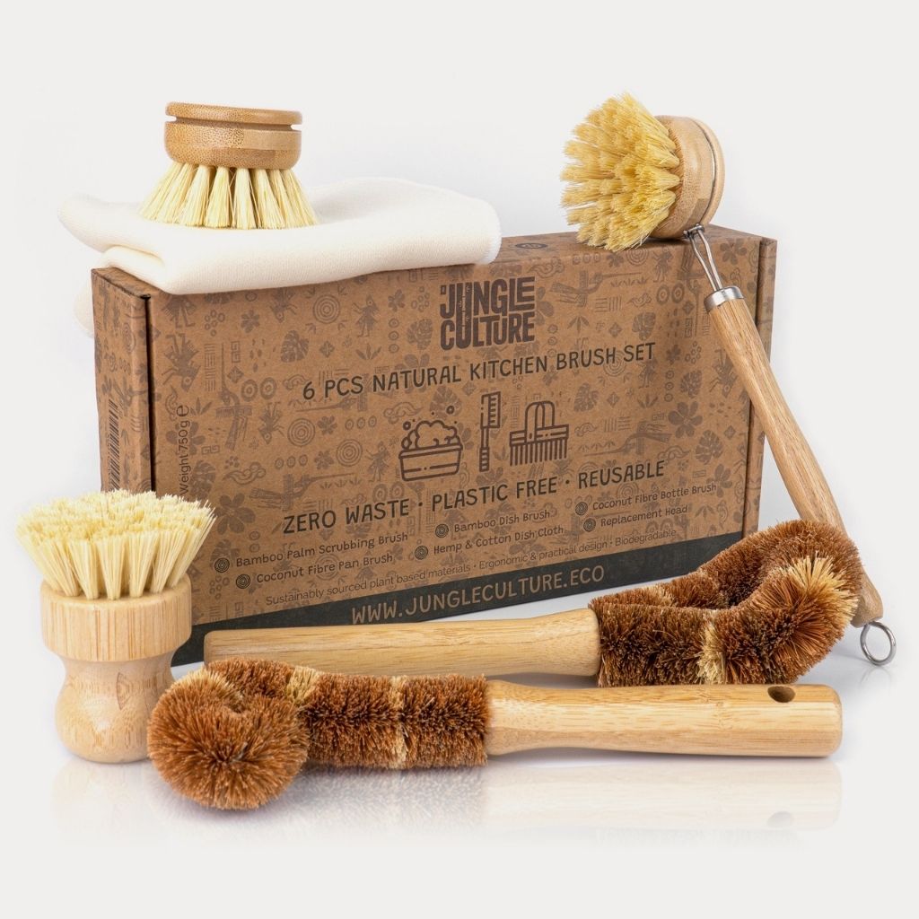 6 Piece Bamboo Dish Brush Set *Pre-Orders*