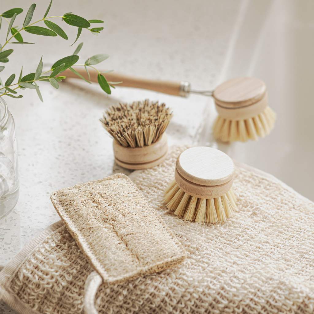 4 Piece Bamboo Dish Brush Set *Pre-Orders*